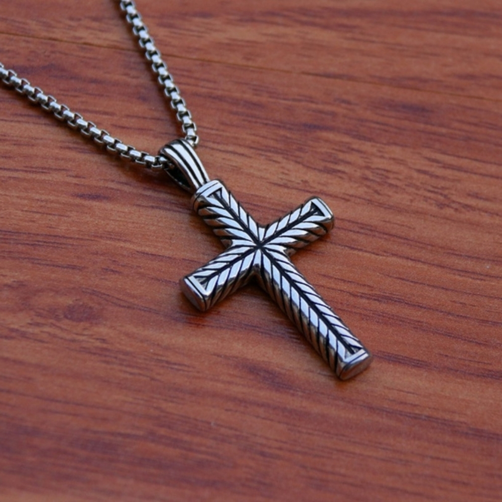 Titanium Steel Cross necklace